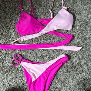 SHEIN color block bikini set